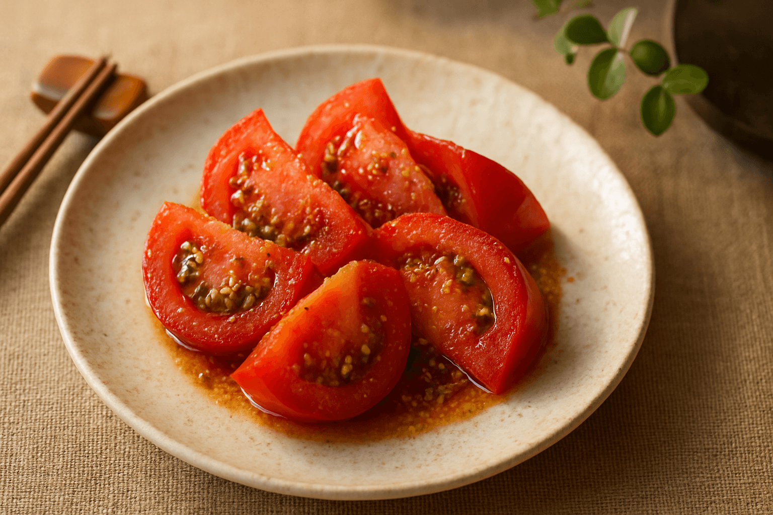 Korean-Style Tomato Salad finished dish