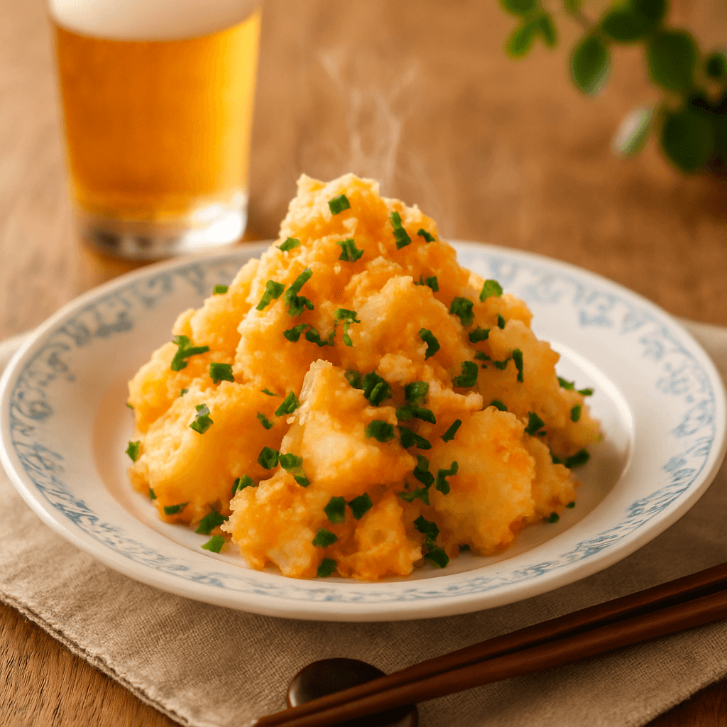 Mentaiko Mayo Potato Salad finished dish