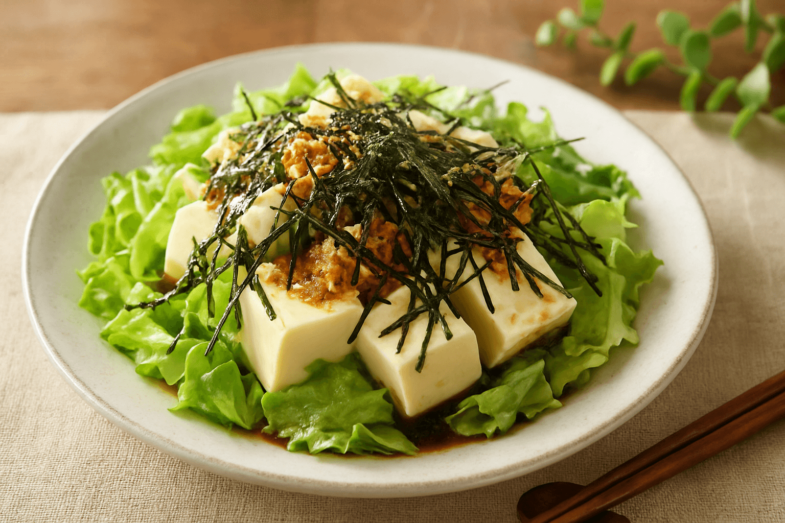 Tofu Salad finished dish