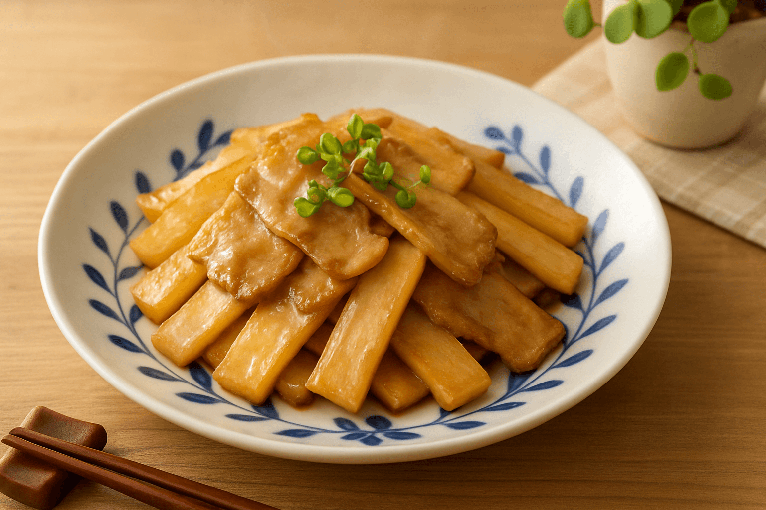 Pork Belly and Yam Oyster Stir-Fry finished dish