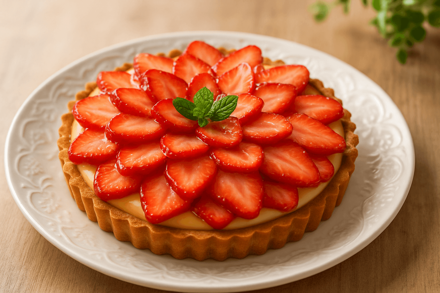 Strawberry Tart finished dish
