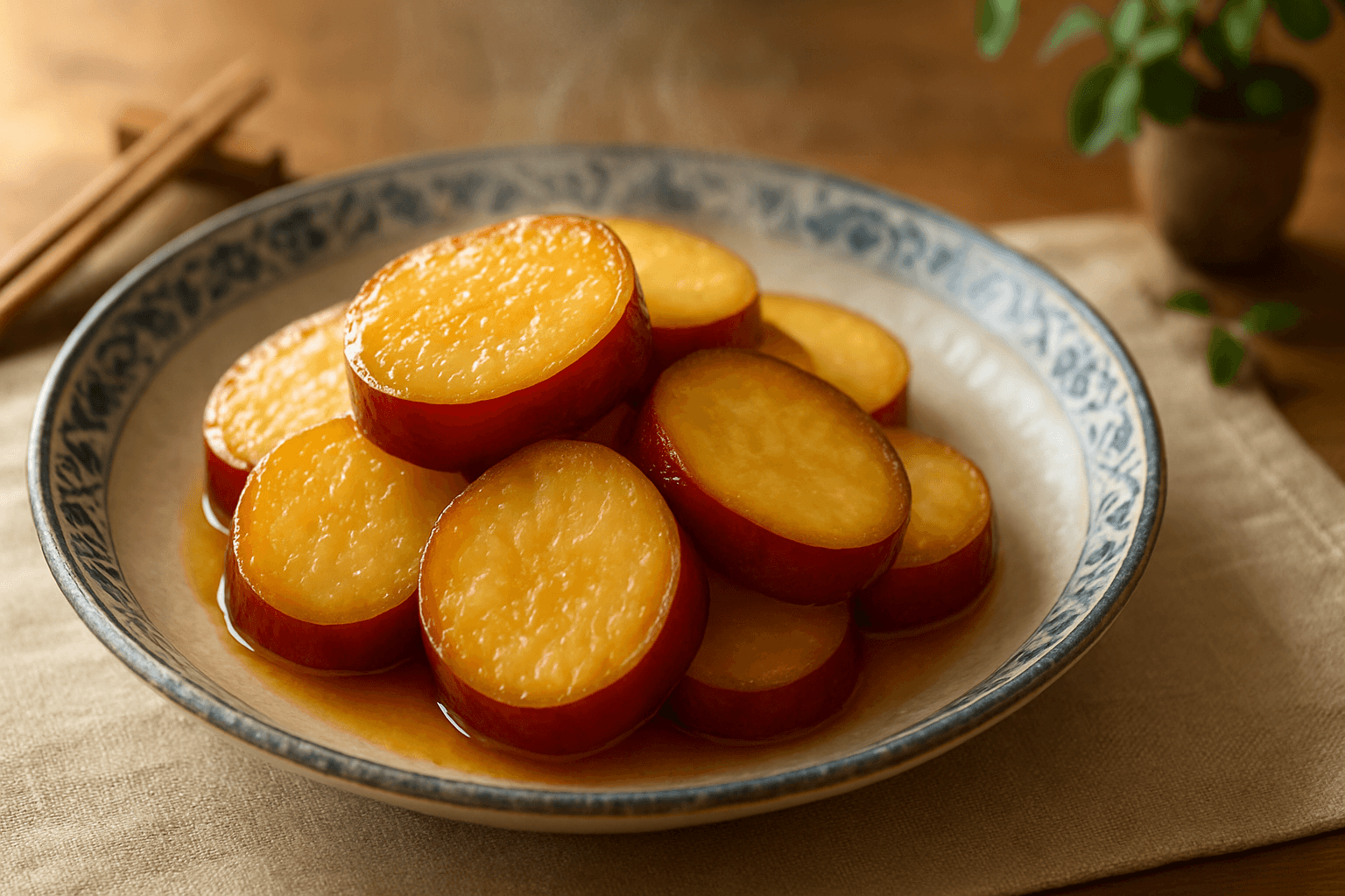 Sweet Simmered Sweet Potato finished dish