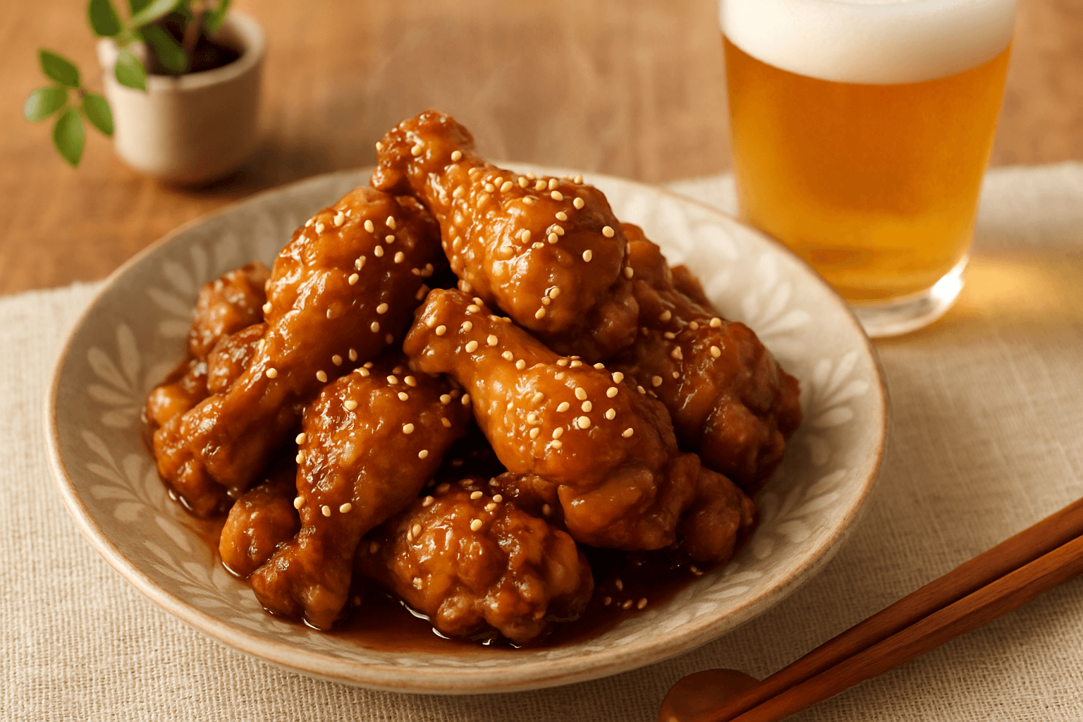 手羽元の照り煮の完成写真