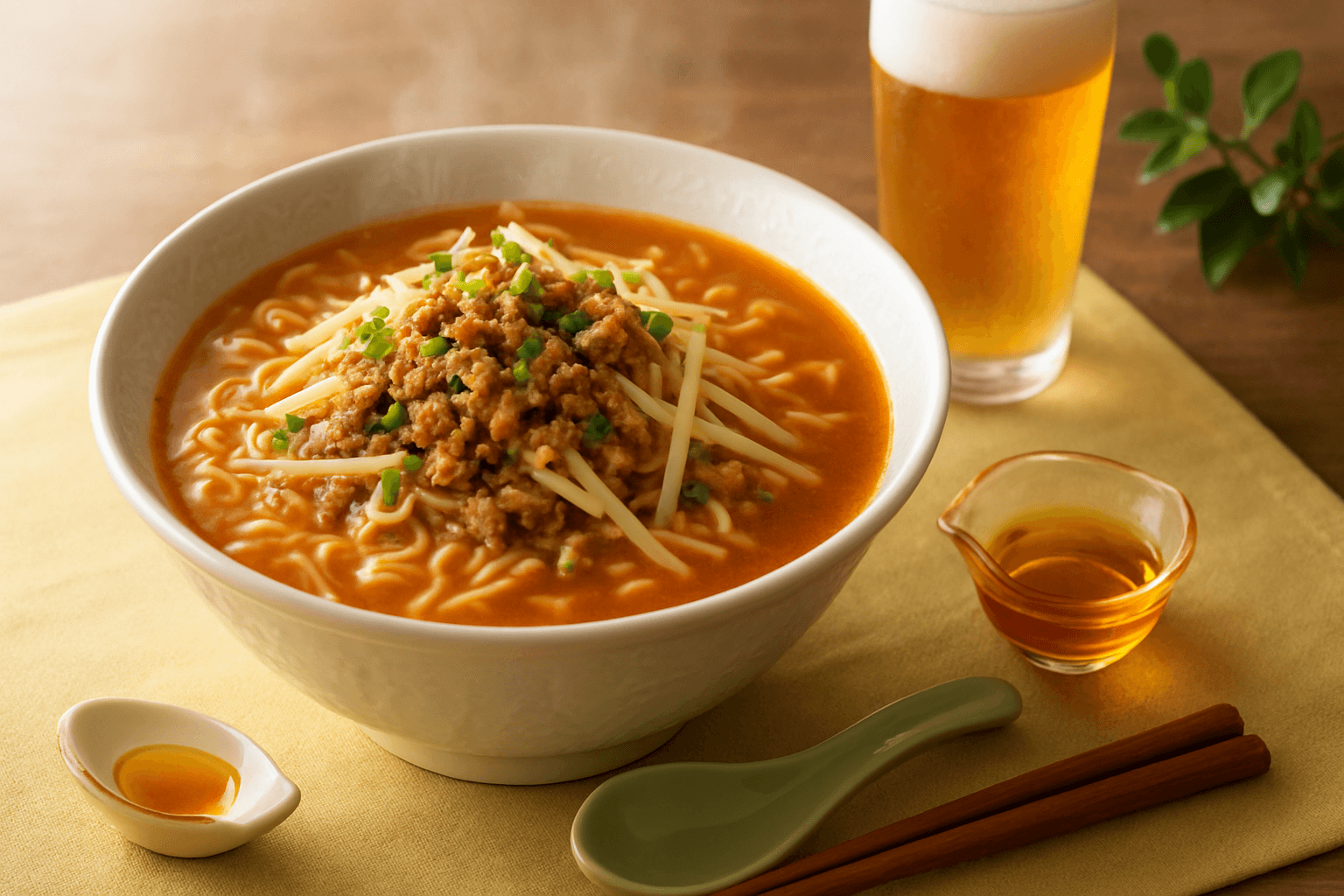 豚もやし辛みそラーメンの完成写真