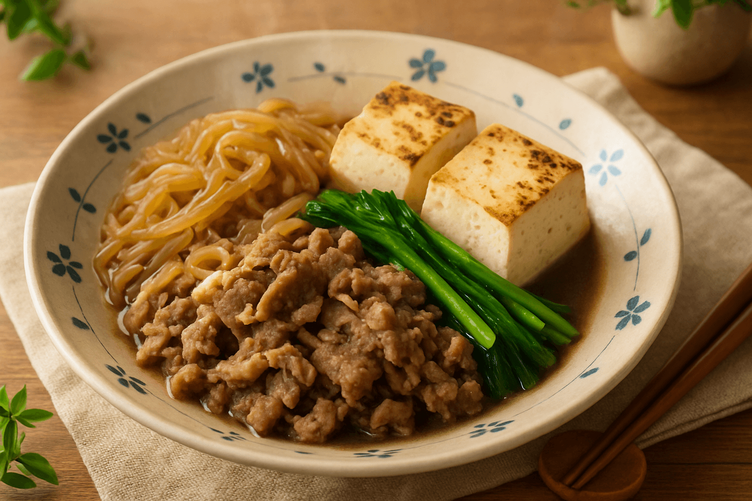 すき焼き風丼の完成写真