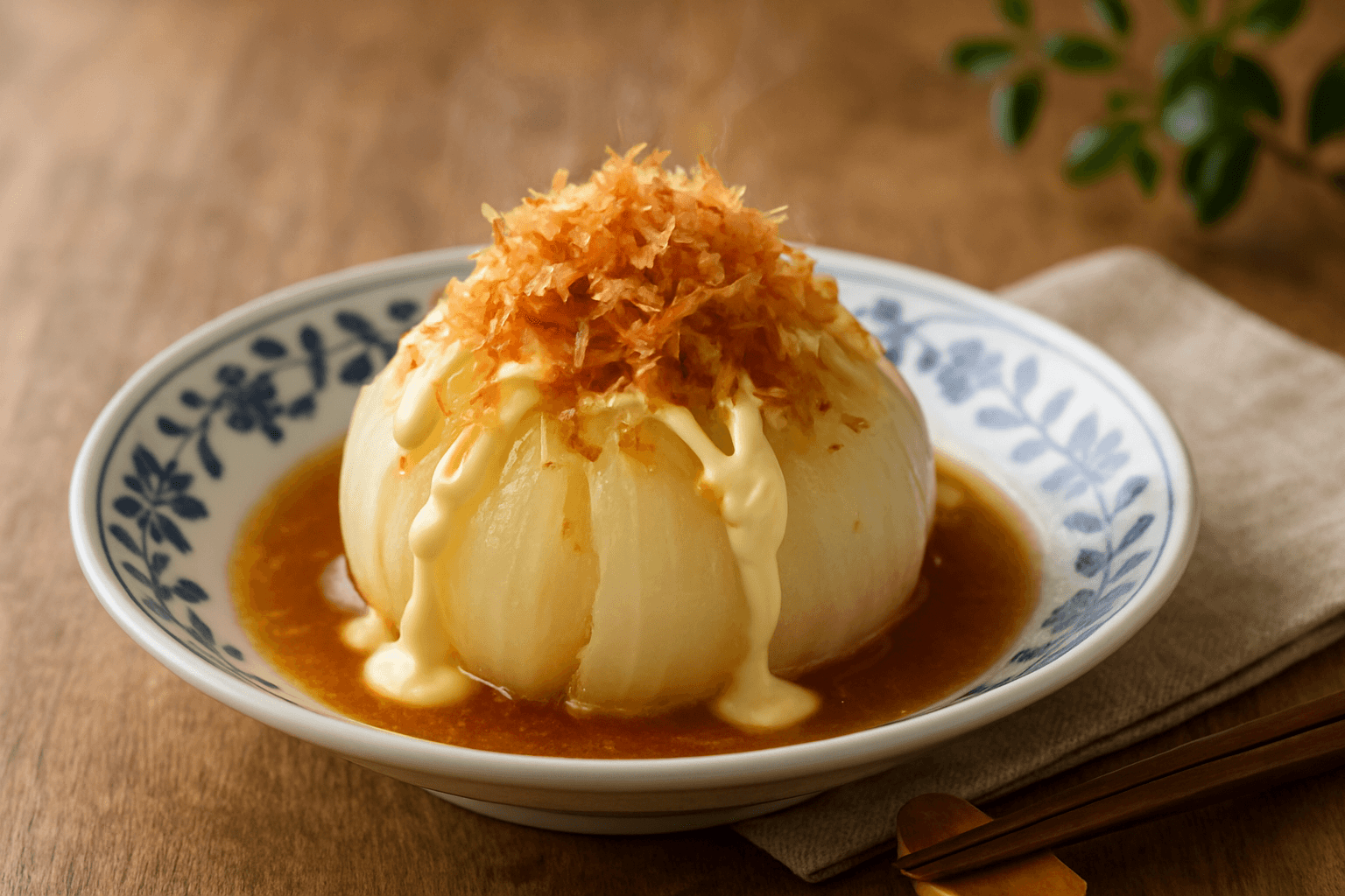 新玉ねぎのレンジ蒸しの完成写真