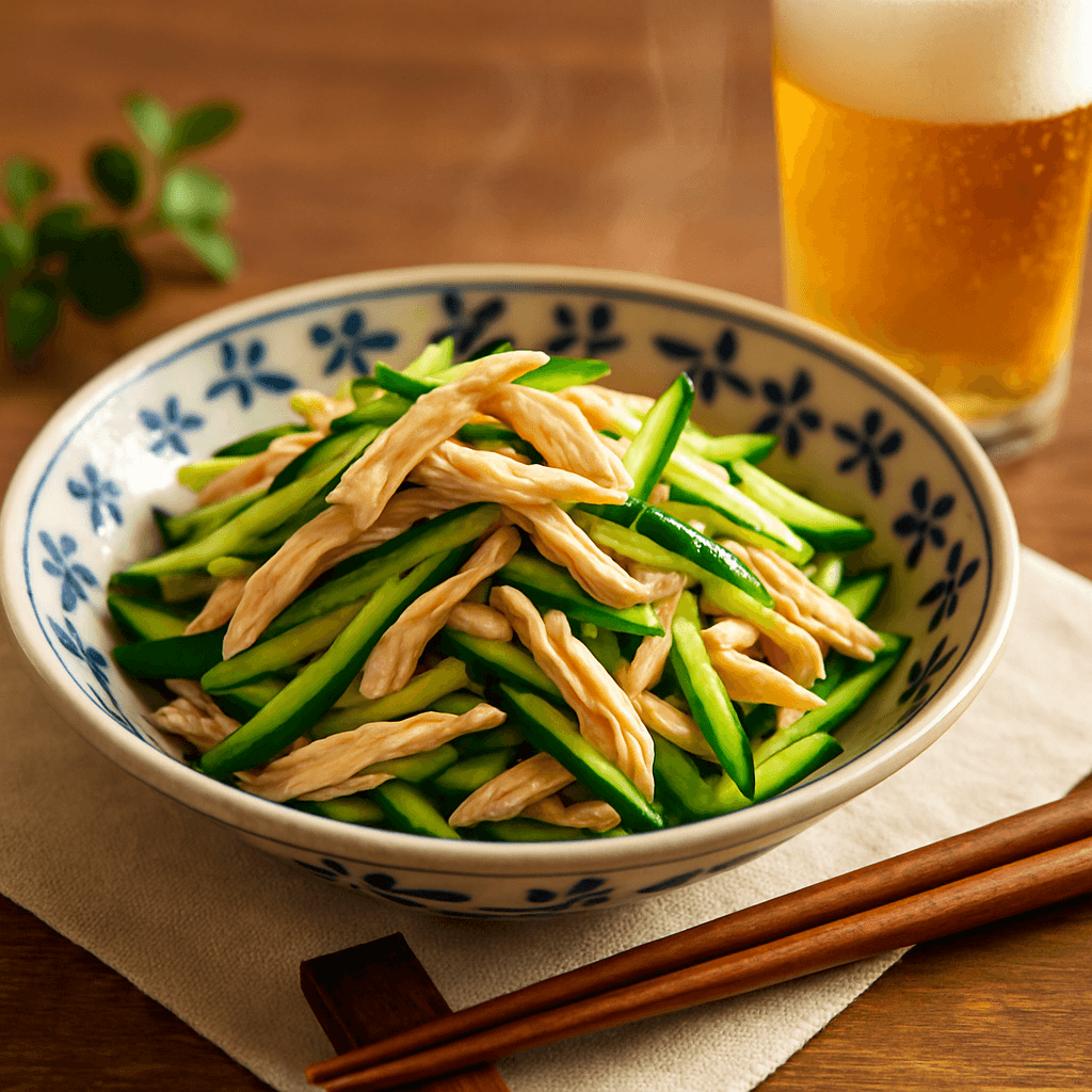 ササミキュウリの中華風サラダの完成写真