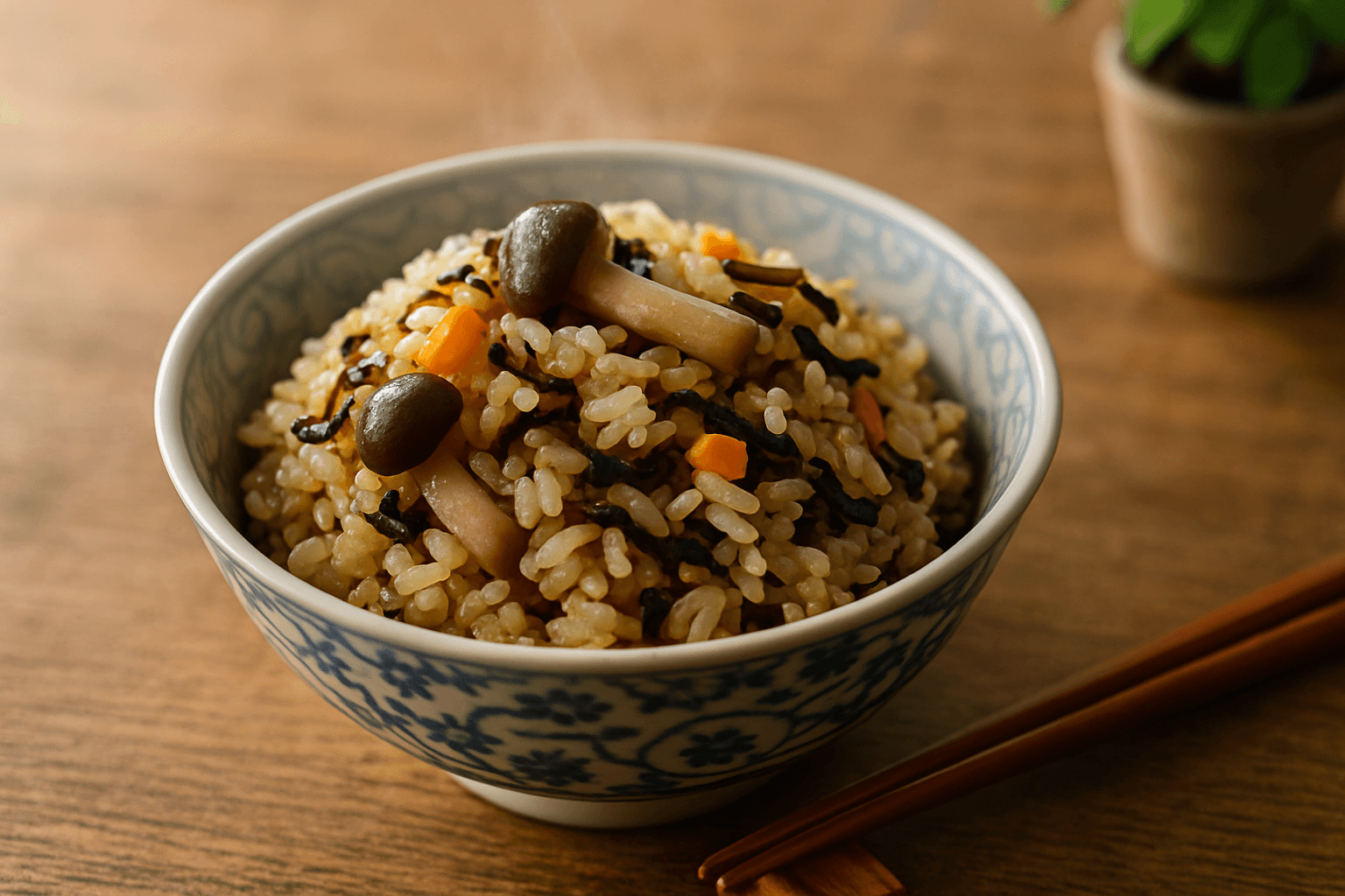 塩昆布の炊き込みご飯の完成写真