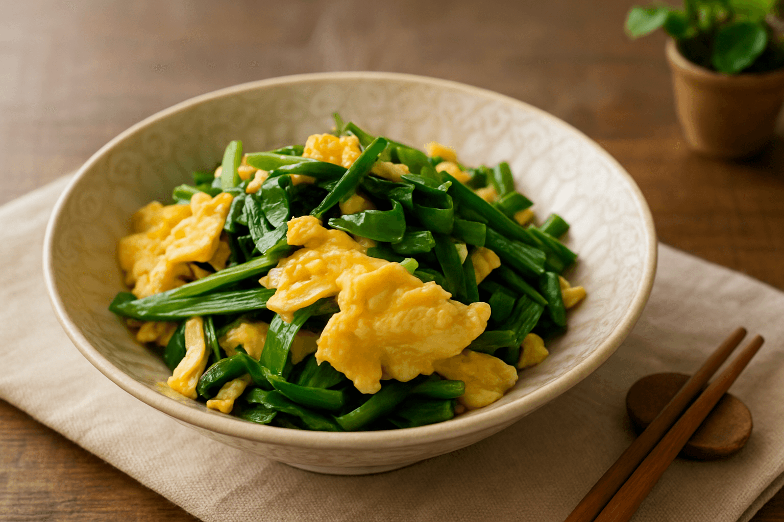 にら卵の完成写真