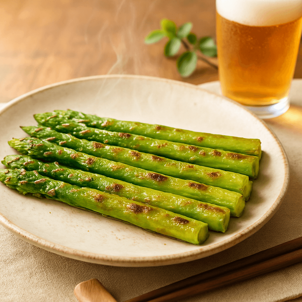 アスパラガスの塩焼きの完成写真