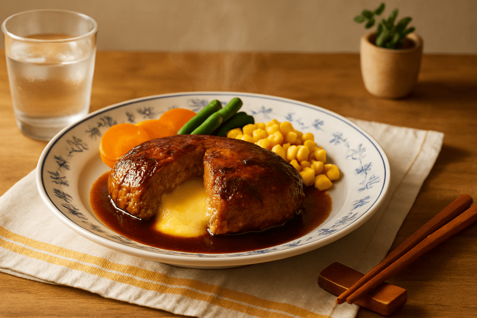 チーズハンバーグの完成写真