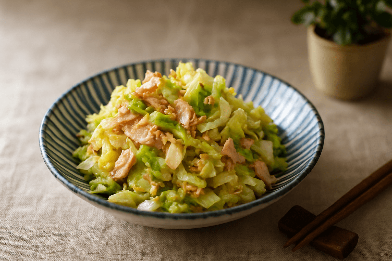 白菜とツナの無限サラダの完成写真