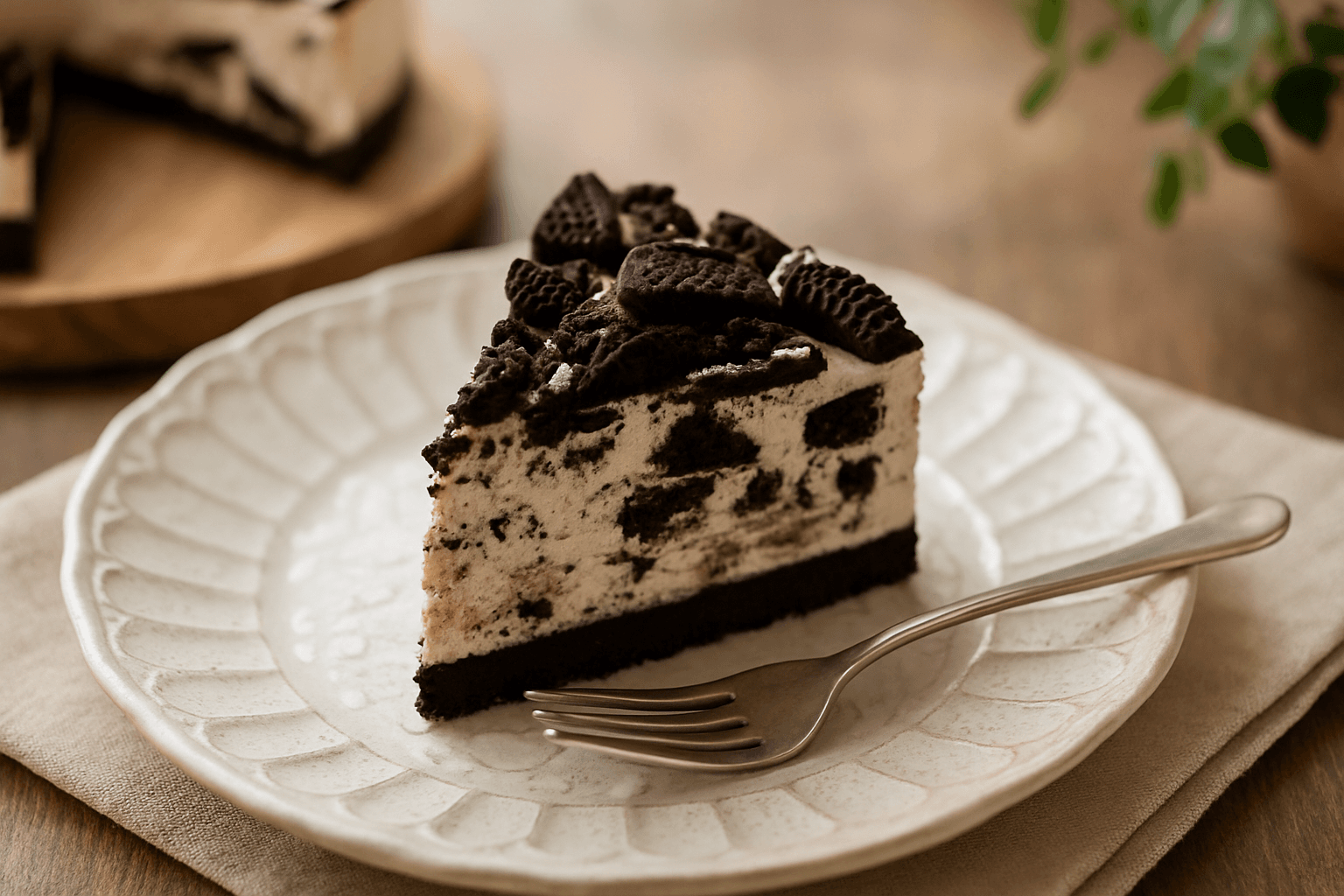 オレオチーズケーキの完成写真