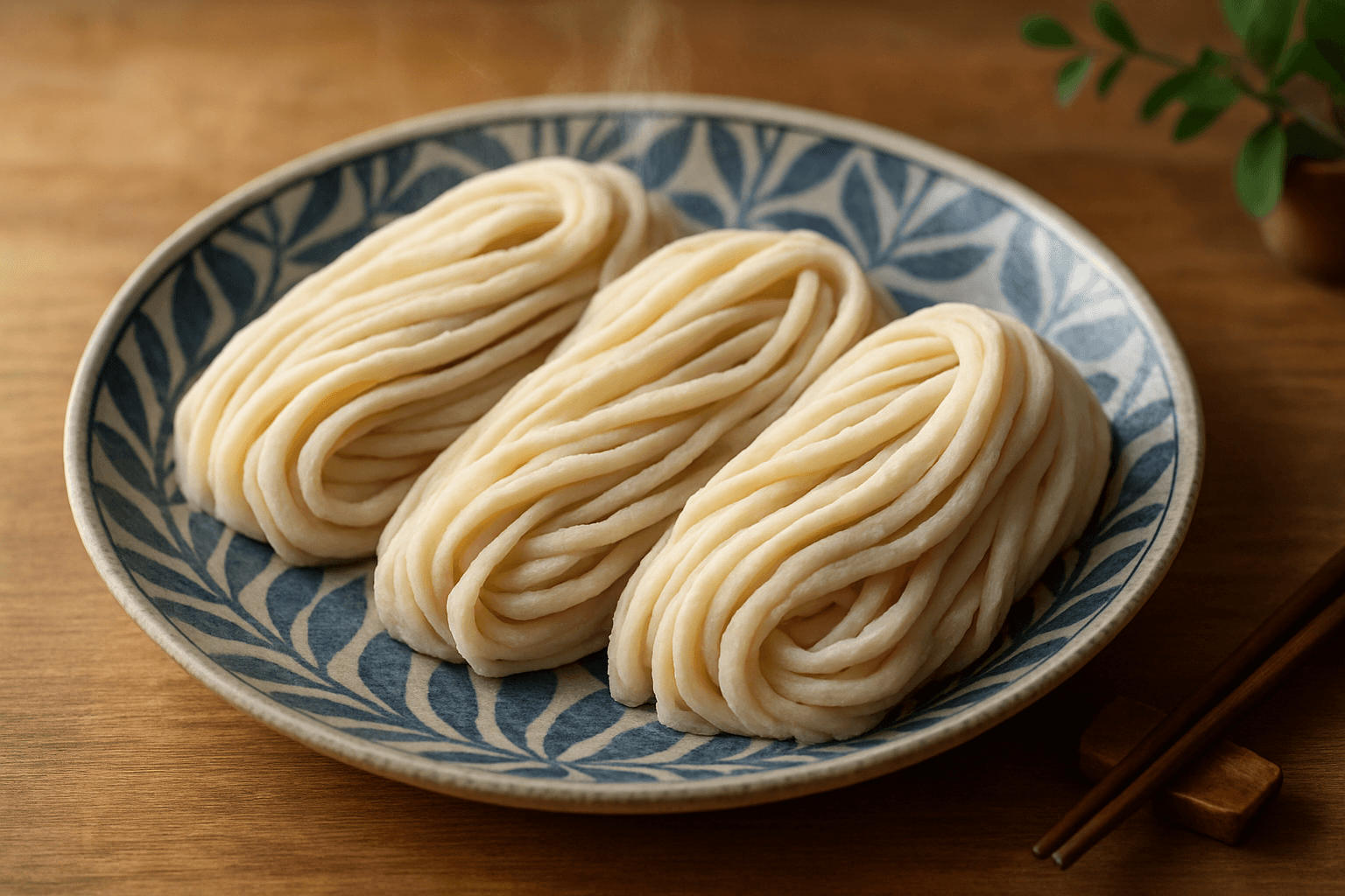 手打ちうどんの完成写真