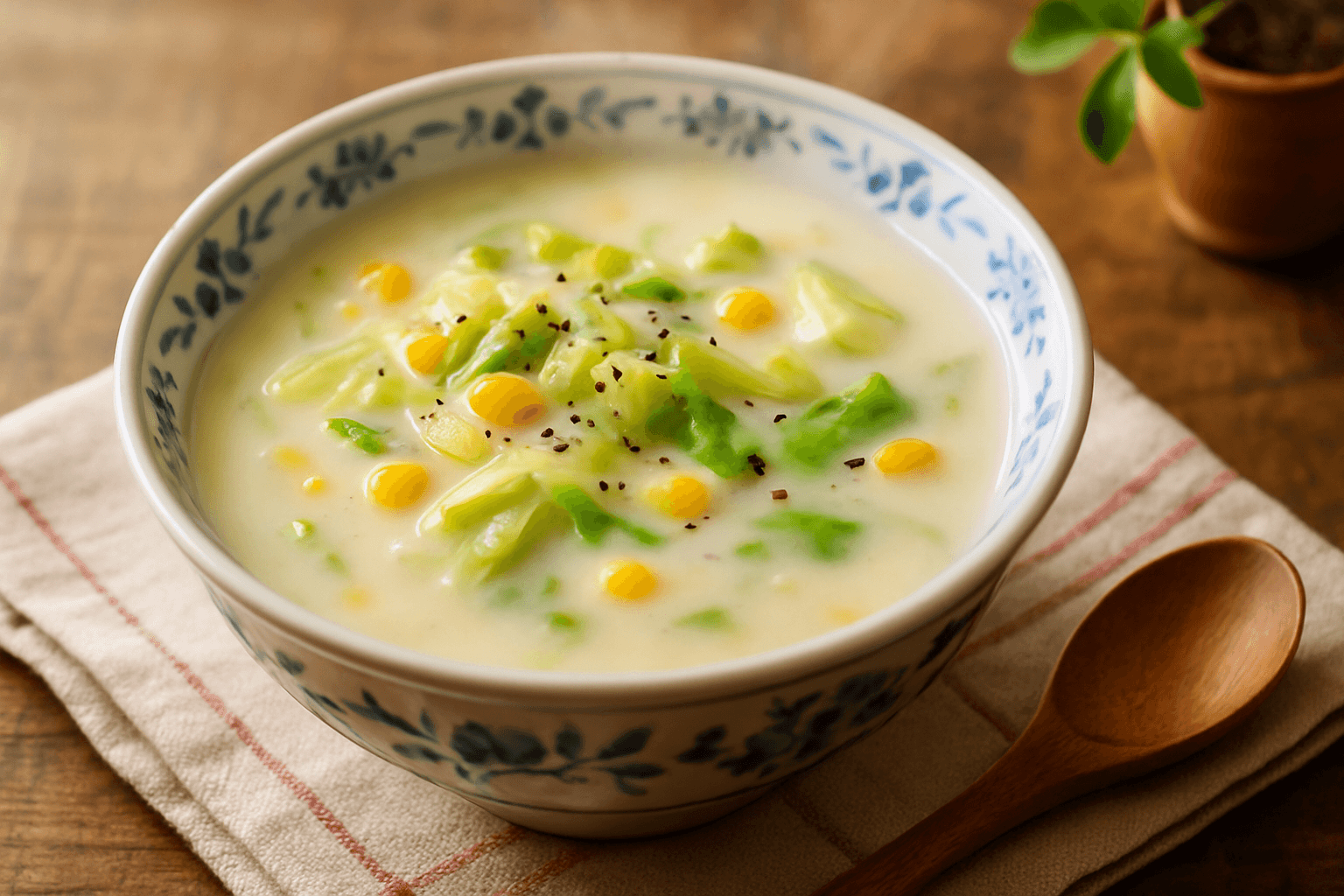 Chinese Cabbage Milk Soup finished dish