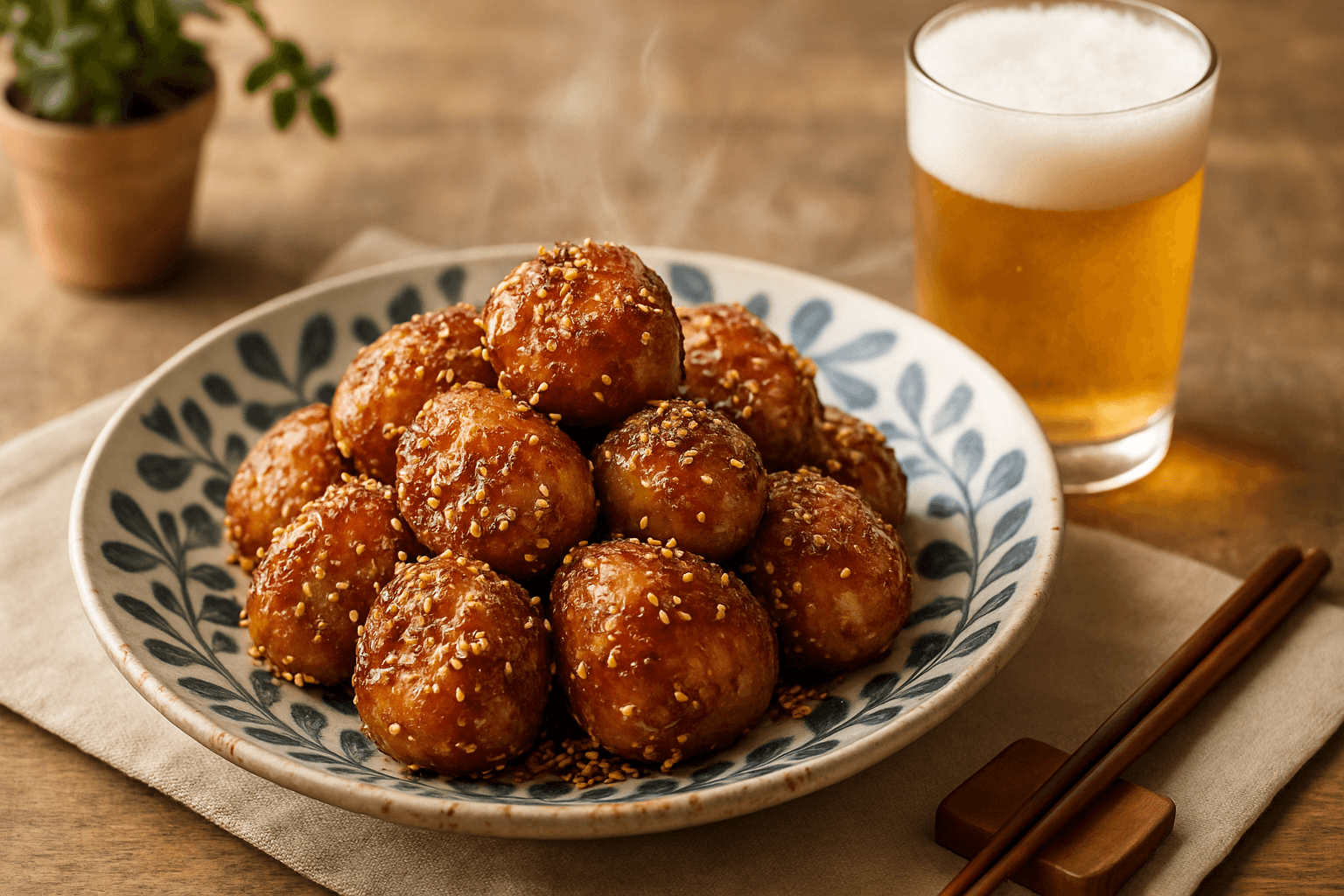 里芋の甘辛ごま焼きの完成写真