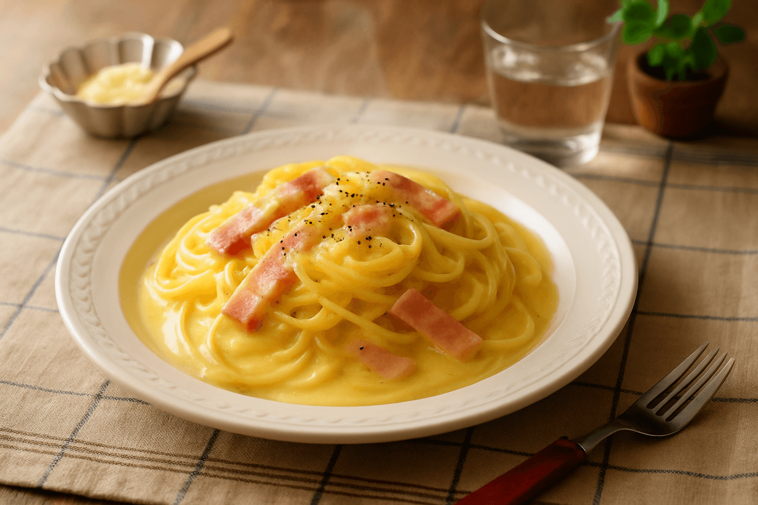 Carbonara finished dish