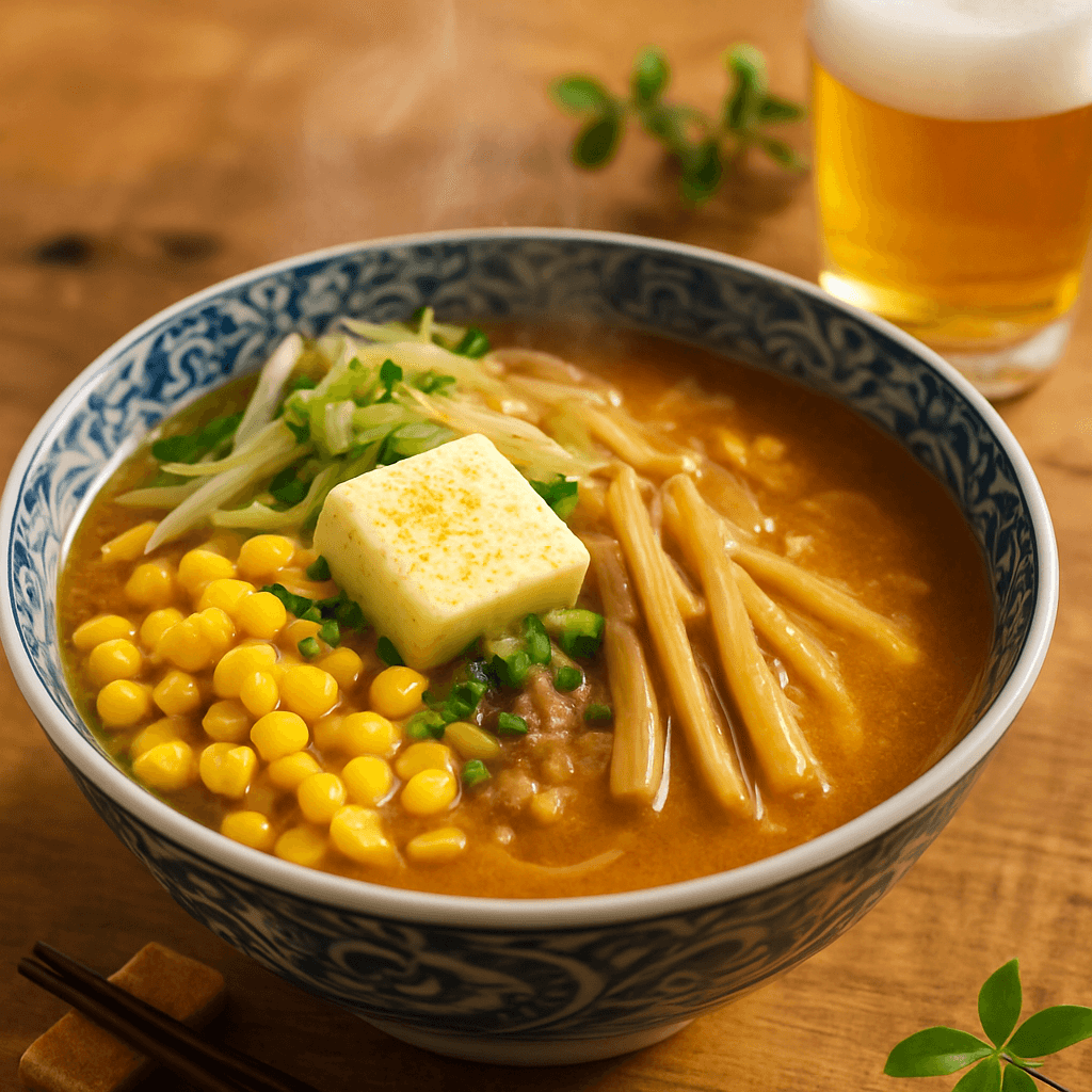 味噌ラーメンの完成写真