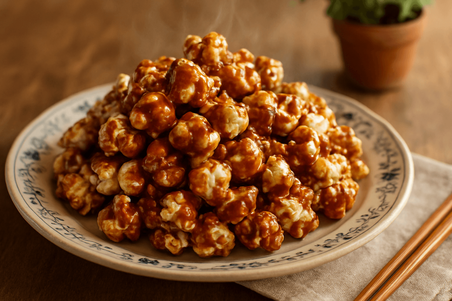 Caramel Popcorn finished dish