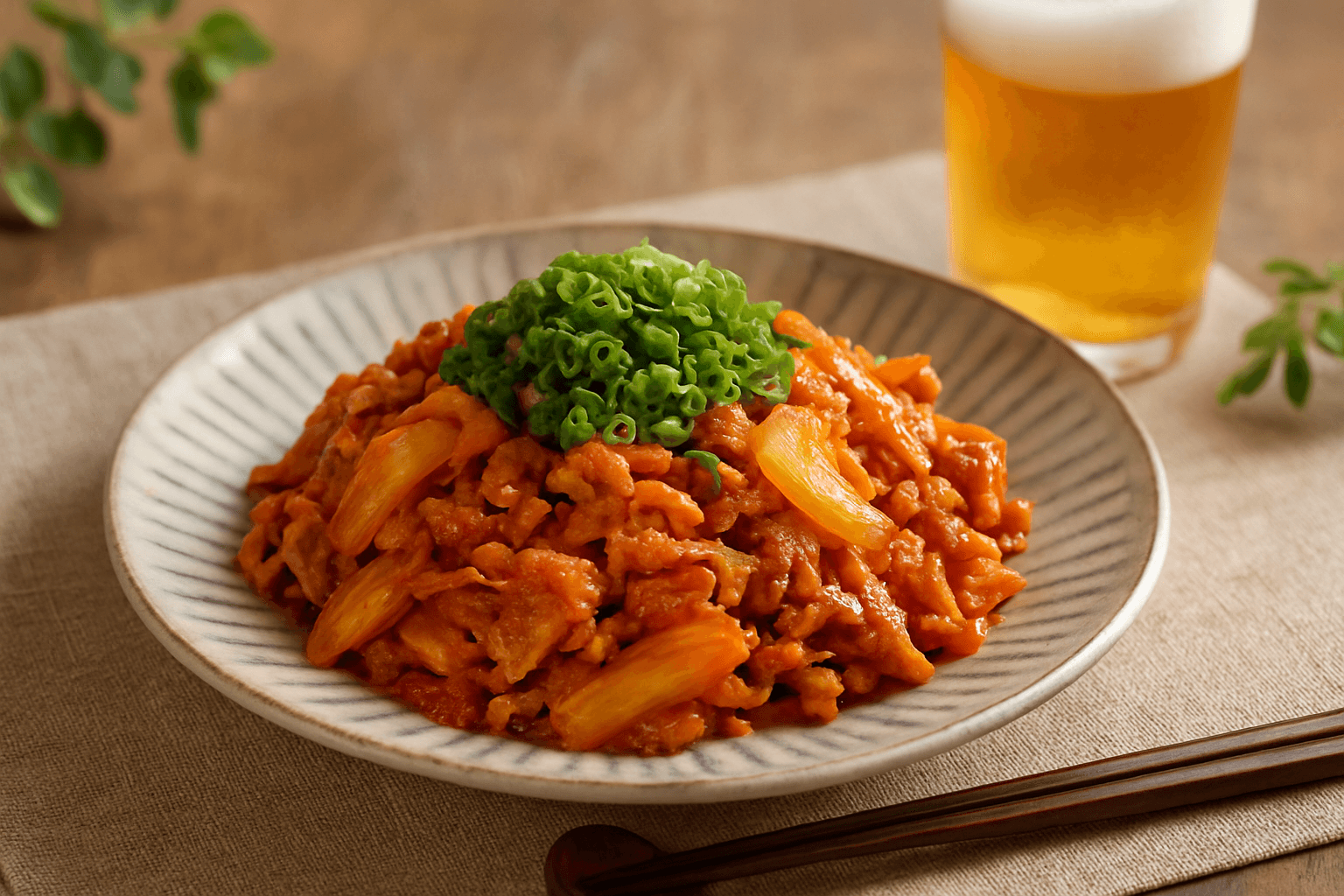 豚キムチの完成写真