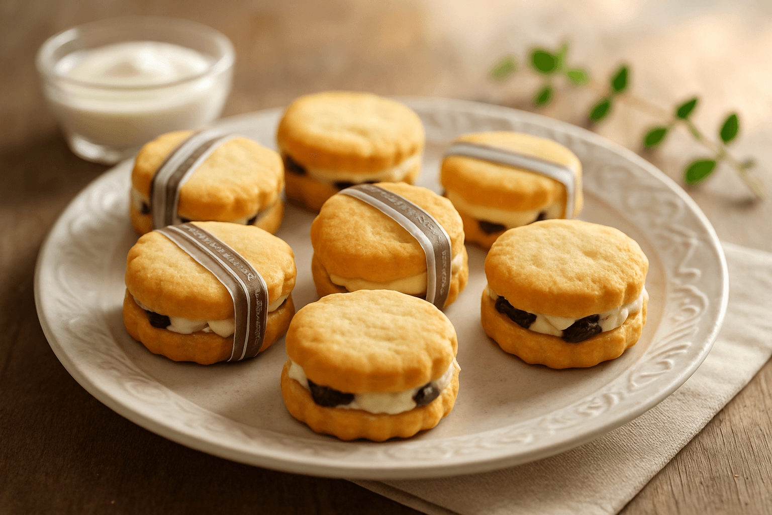 ラムレーズンサンドクッキーの完成写真