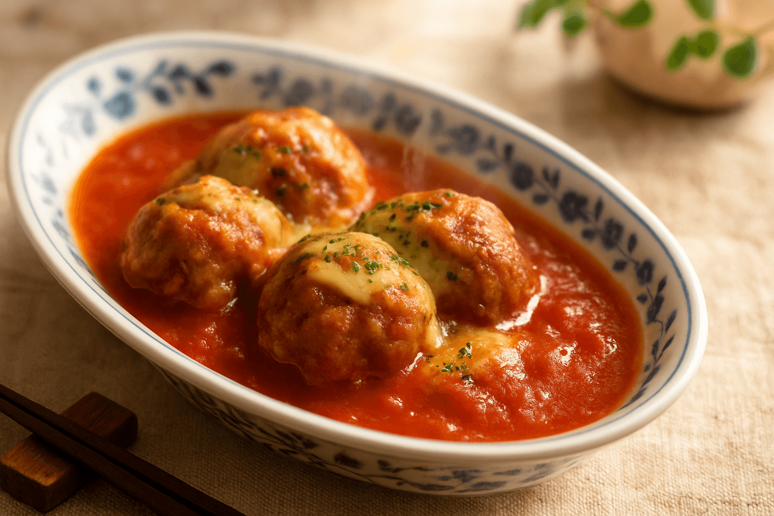 Meatballs in Tomato Sauce finished dish