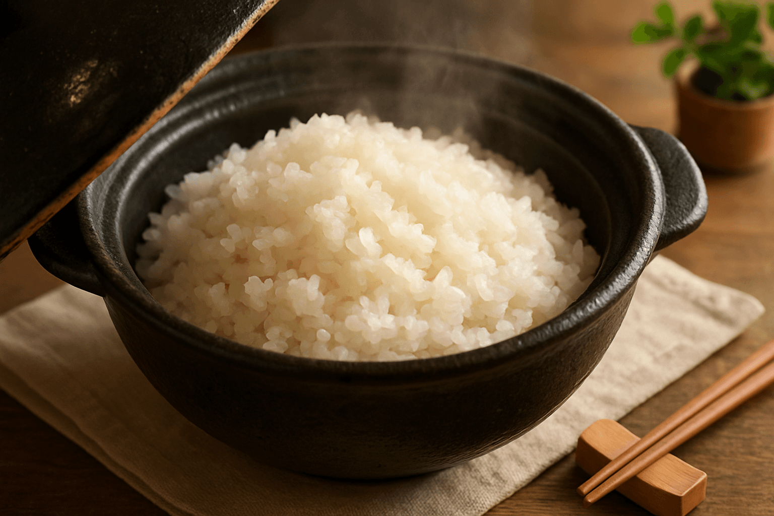 土鍋ご飯の炊き方の完成写真