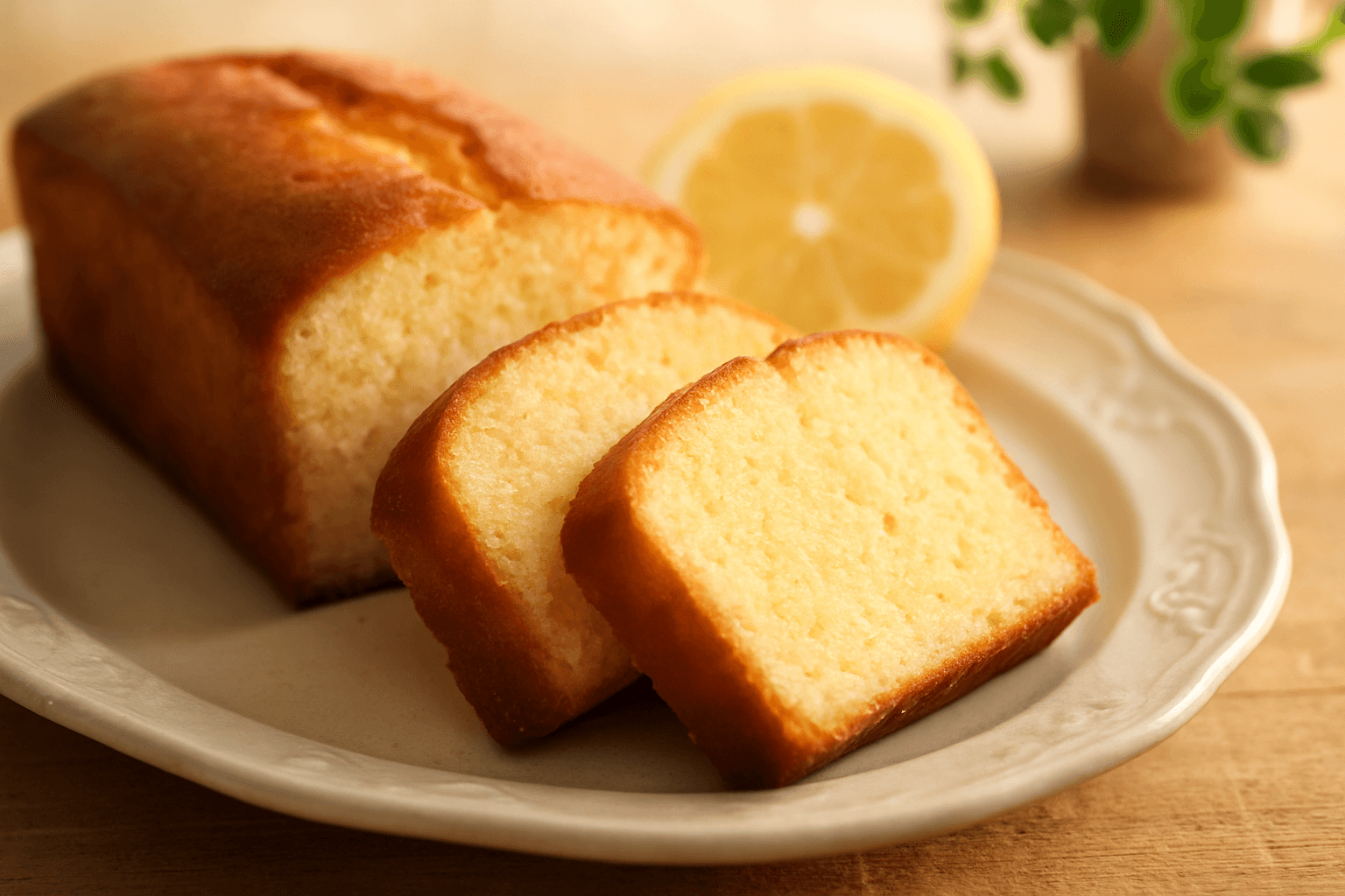 Lemon Pound Cake finished dish