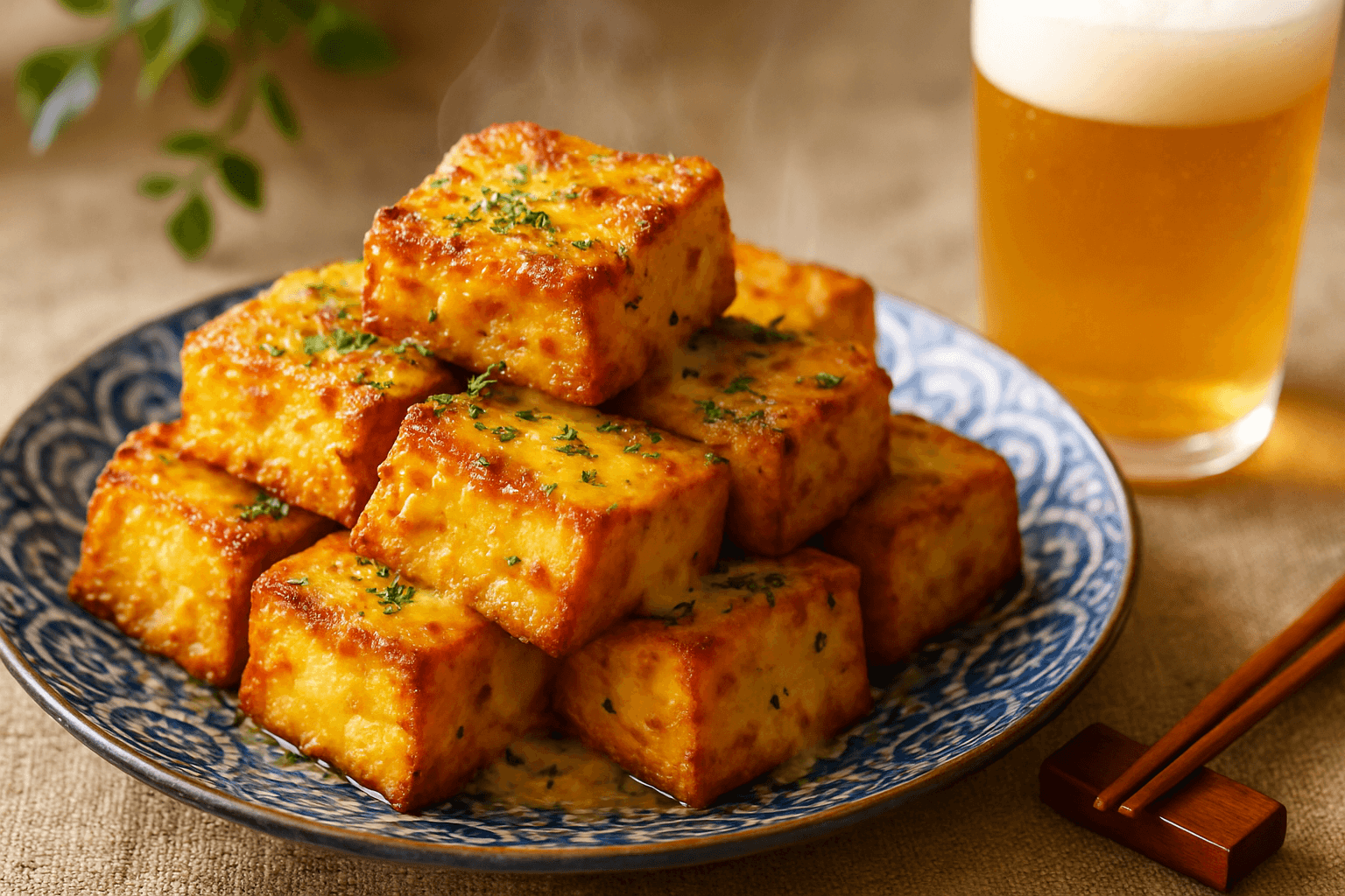 厚揚げカレーチーズ焼きの完成写真