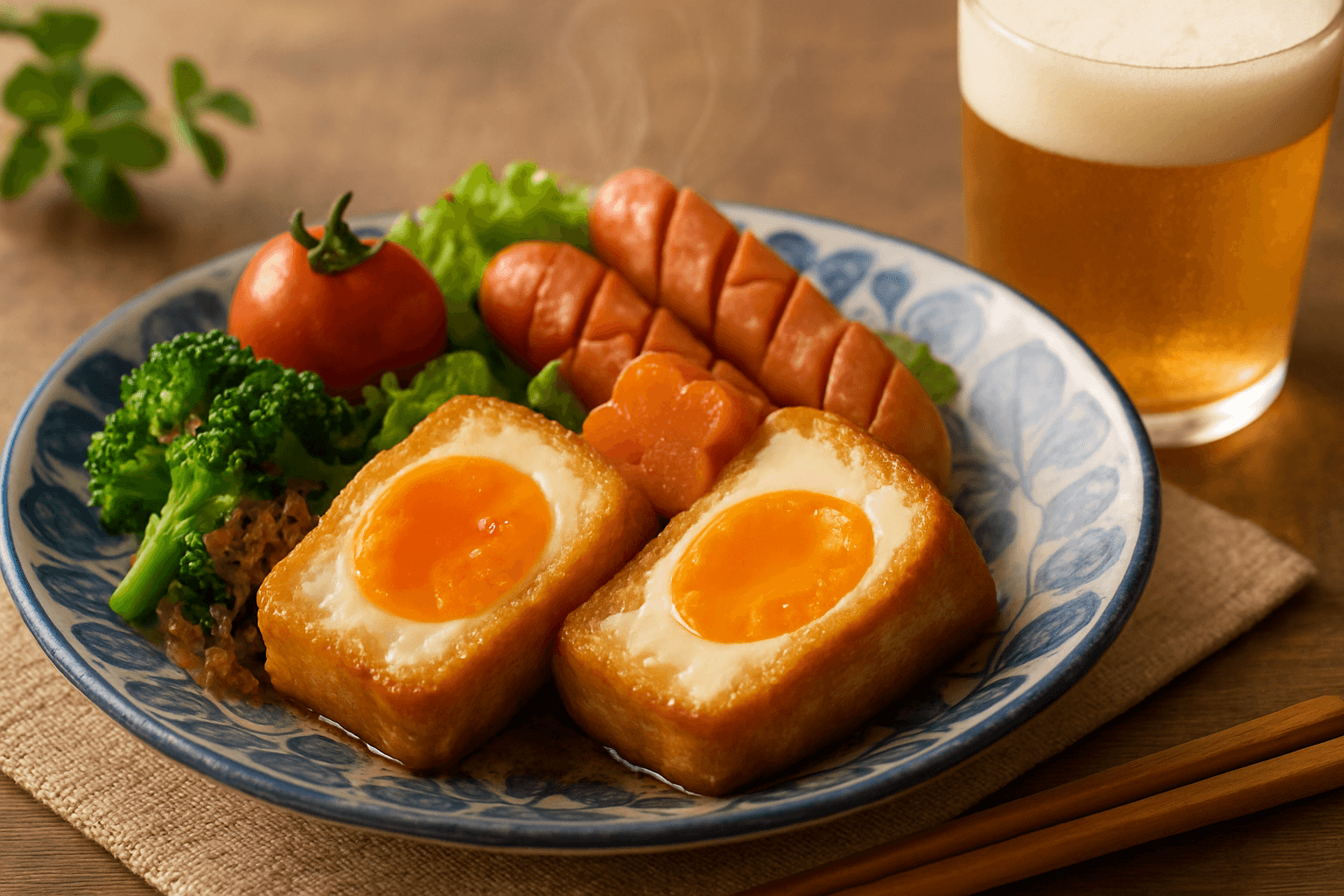 油揚げ卵の甘辛焼きの完成写真