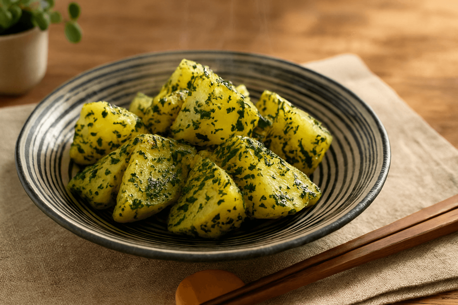 Nori Salt Potatoes finished dish