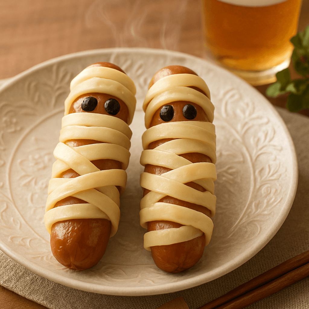 Mummy Hot Dogs finished dish