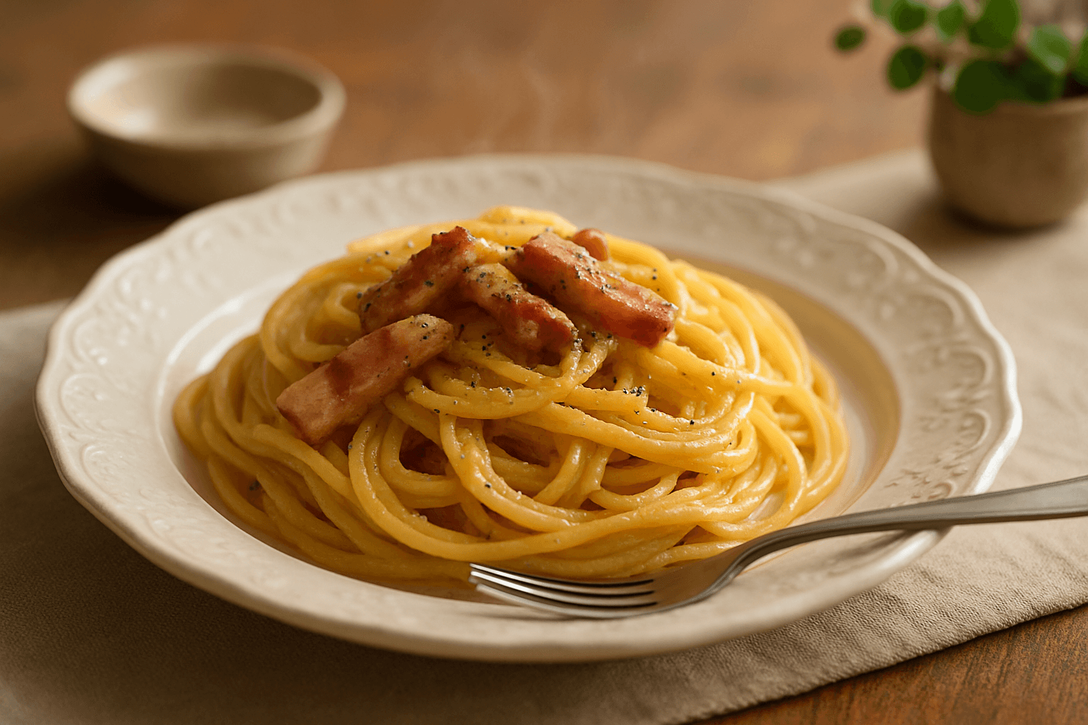 Carbonara finished dish