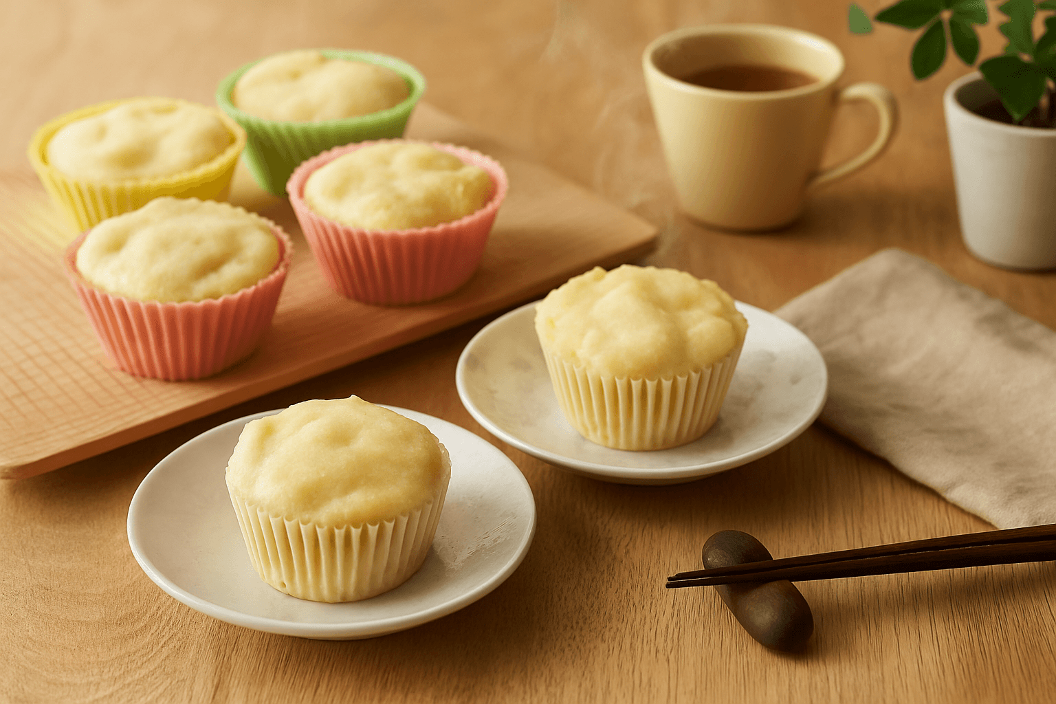 糀甘酒蒸しパンの完成写真