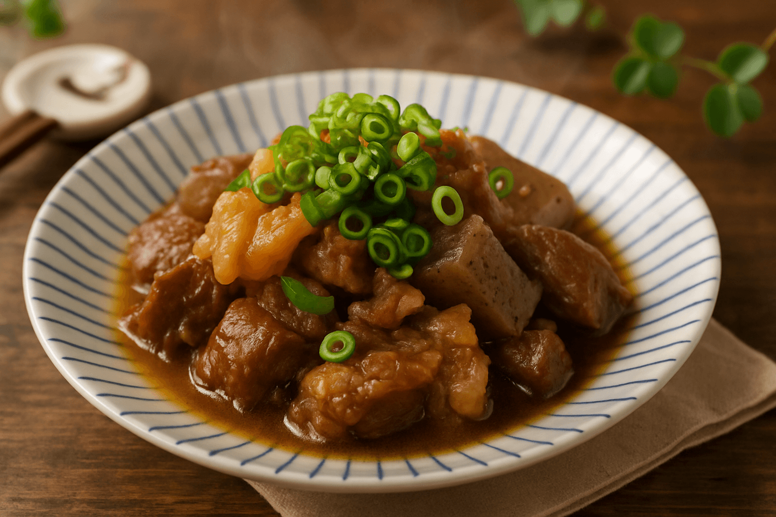 Beef Tendon Stew finished dish