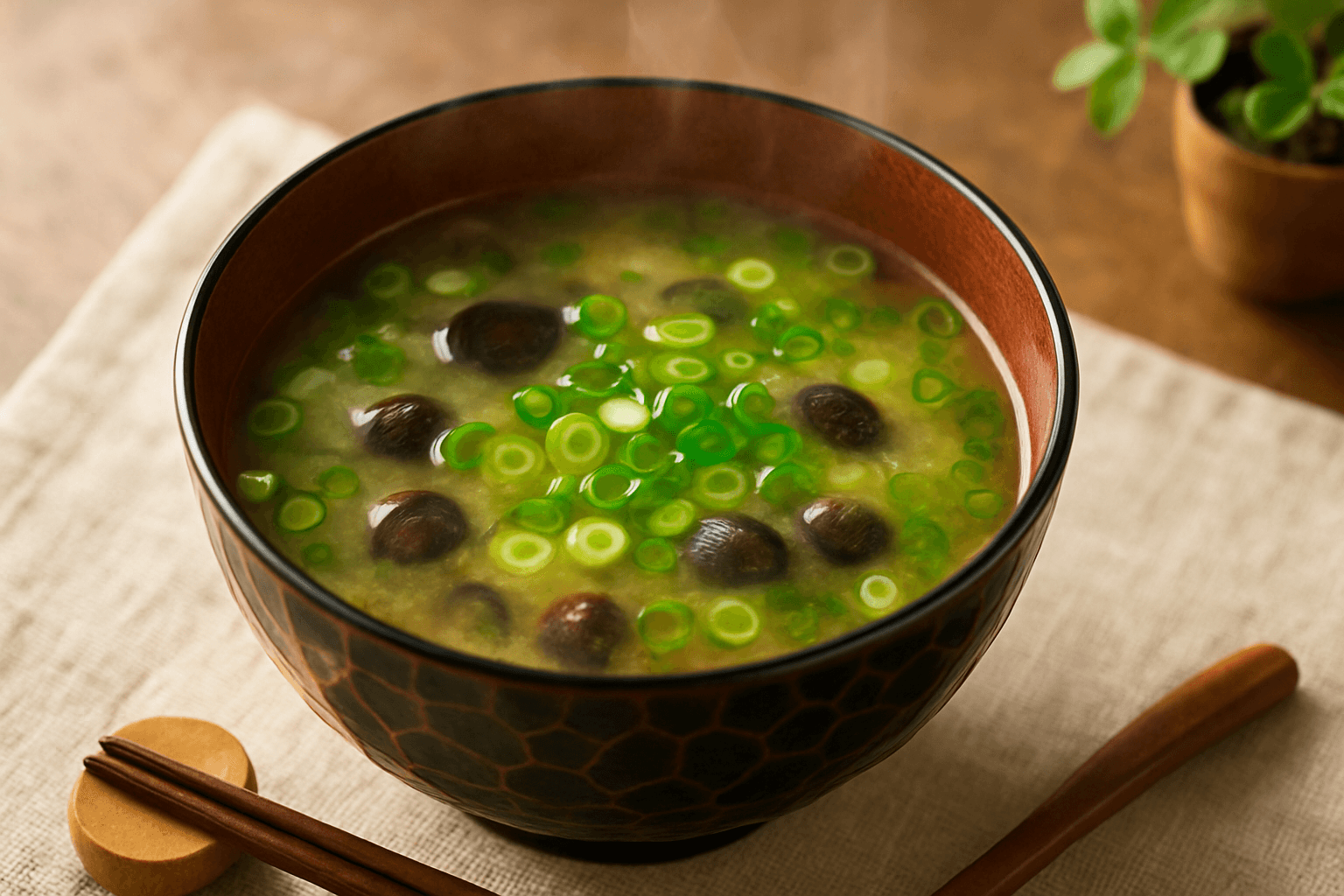 しじみの味噌汁の完成写真