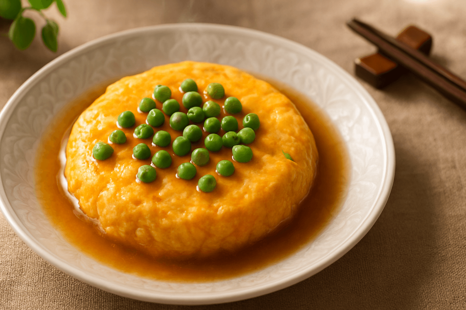 Crab Omelette finished dish