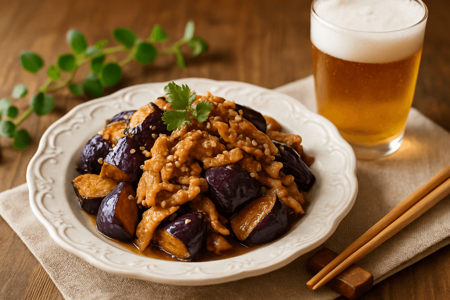 Pork and Eggplant Ginger Stir-Fry finished dish