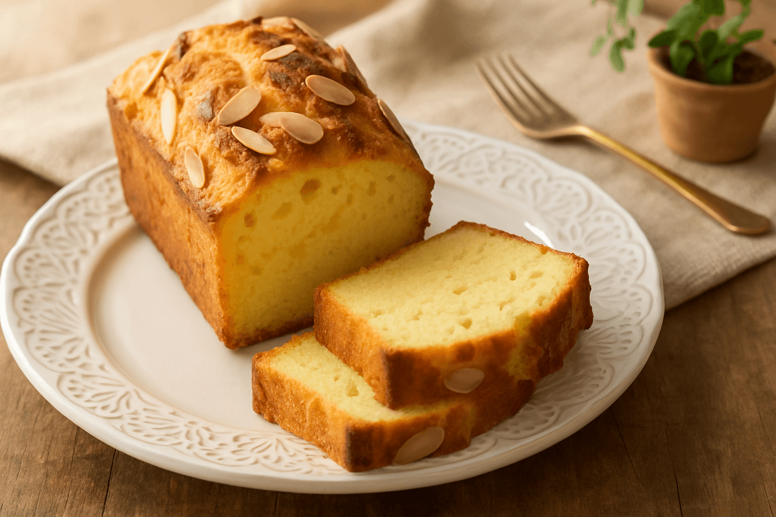 Cream Cheese Pound Cake finished dish