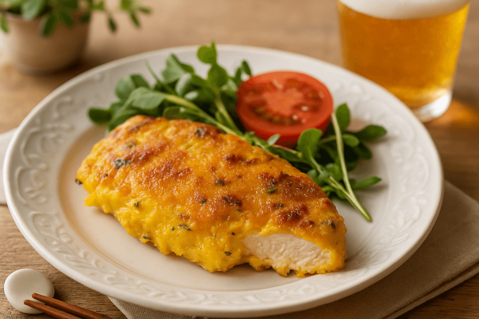 ささみのカレーチーズピカタの完成写真