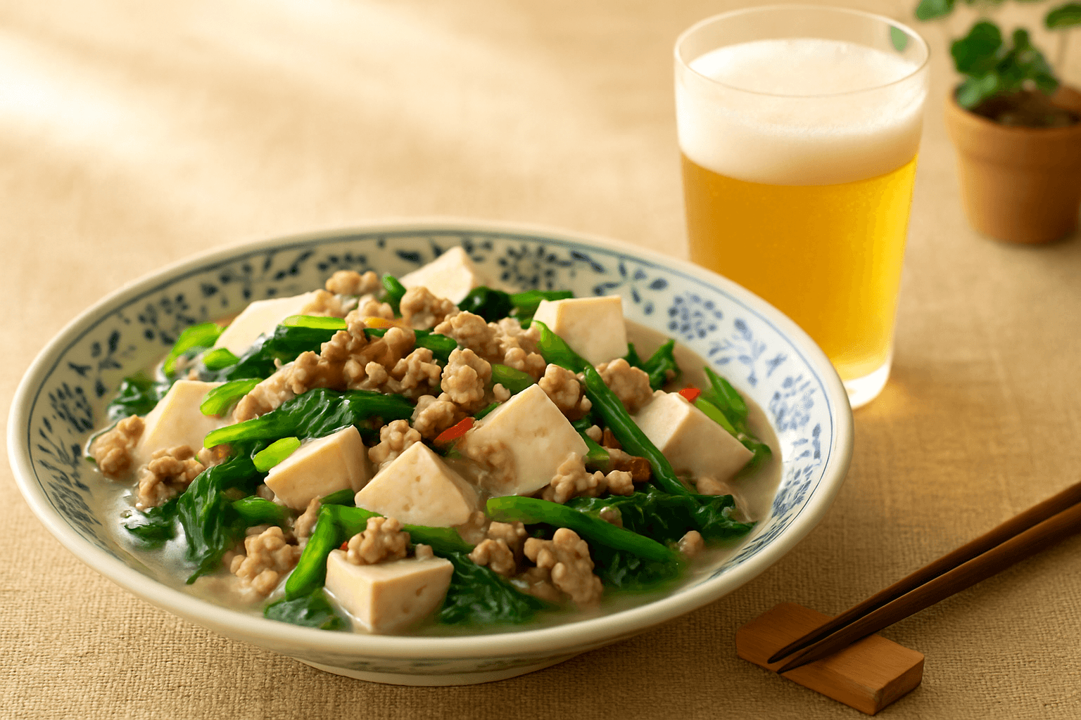 Salt Mapo Tofu finished dish