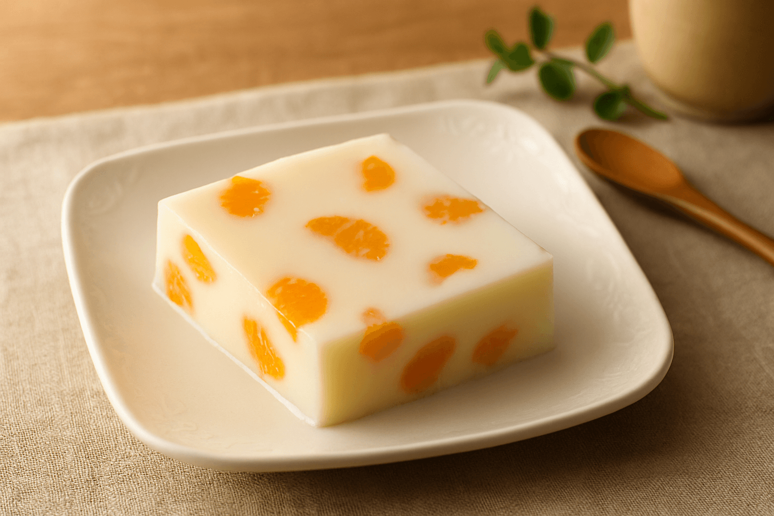 Milk Kanten finished dish