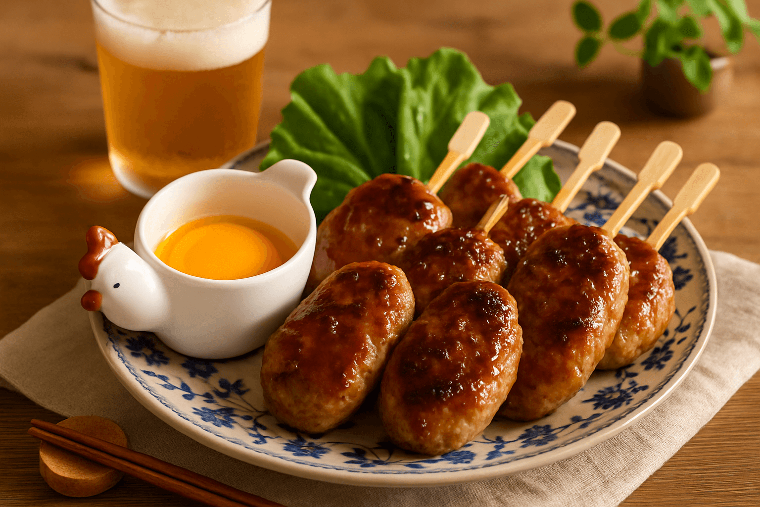 Chicken Tsukune finished dish