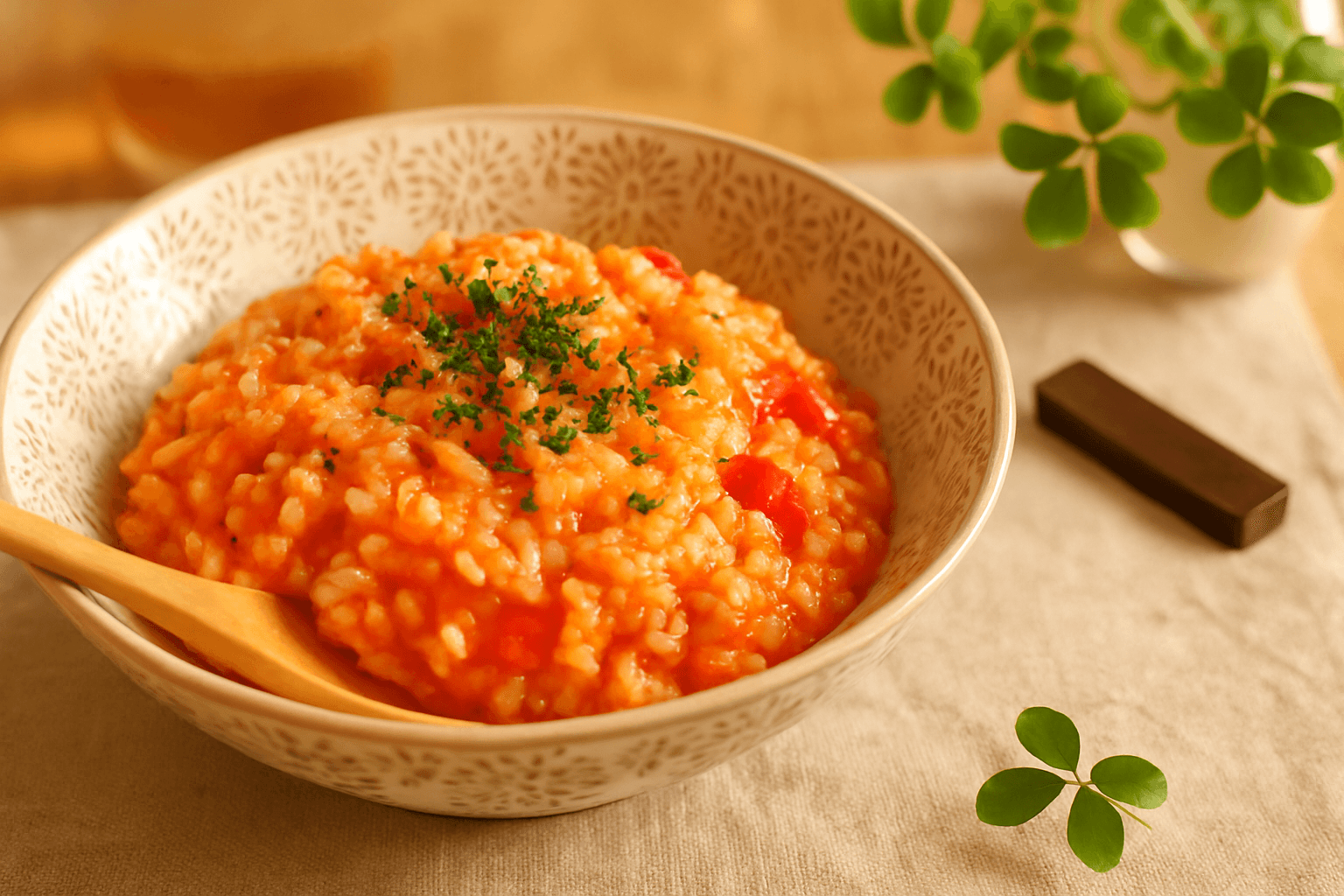 Tomato Risotto finished dish