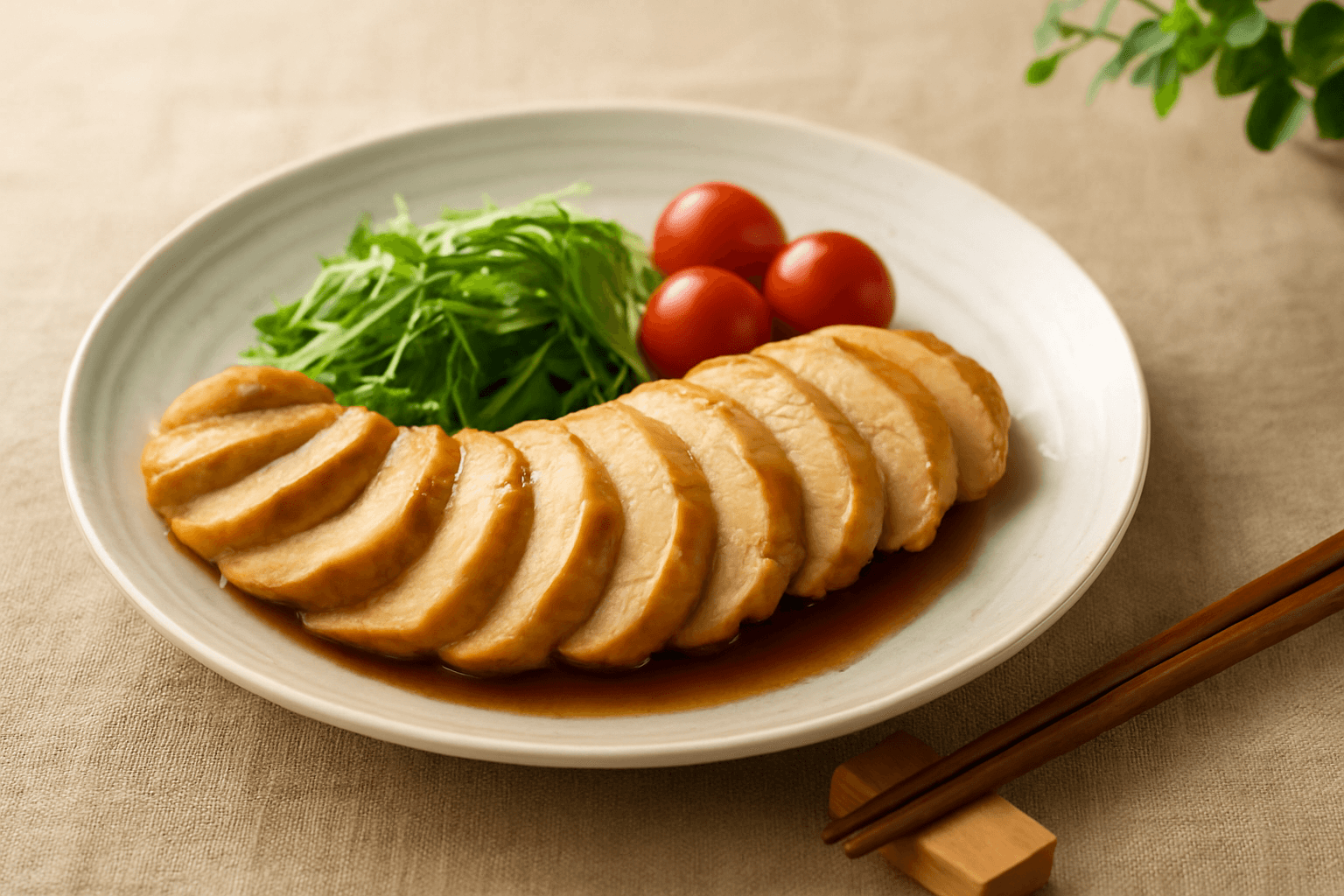 Chicken Chashu finished dish