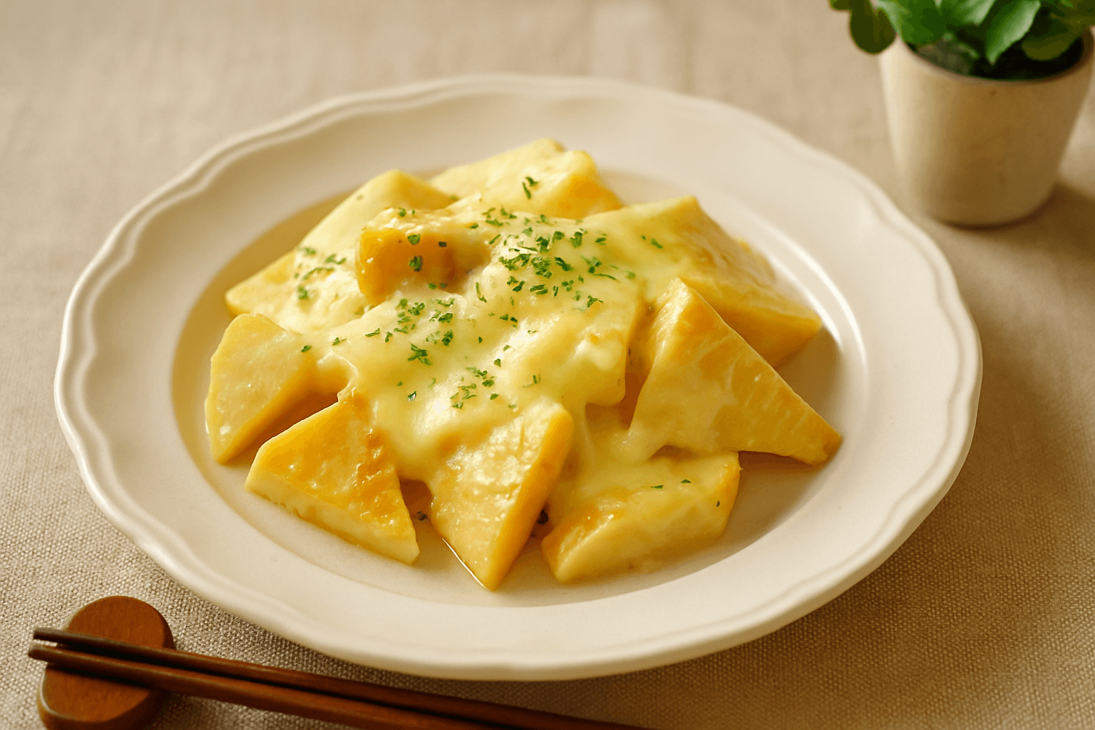 たけのこのチーズ焼きの完成写真