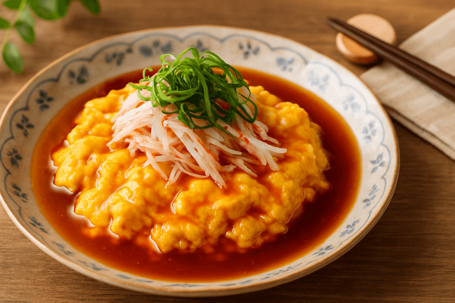 Crab Omelet finished dish