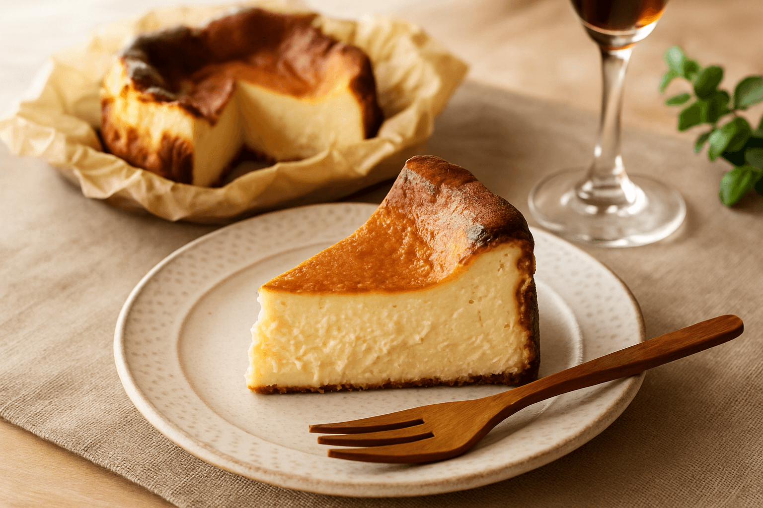 バスクチーズケーキの完成写真