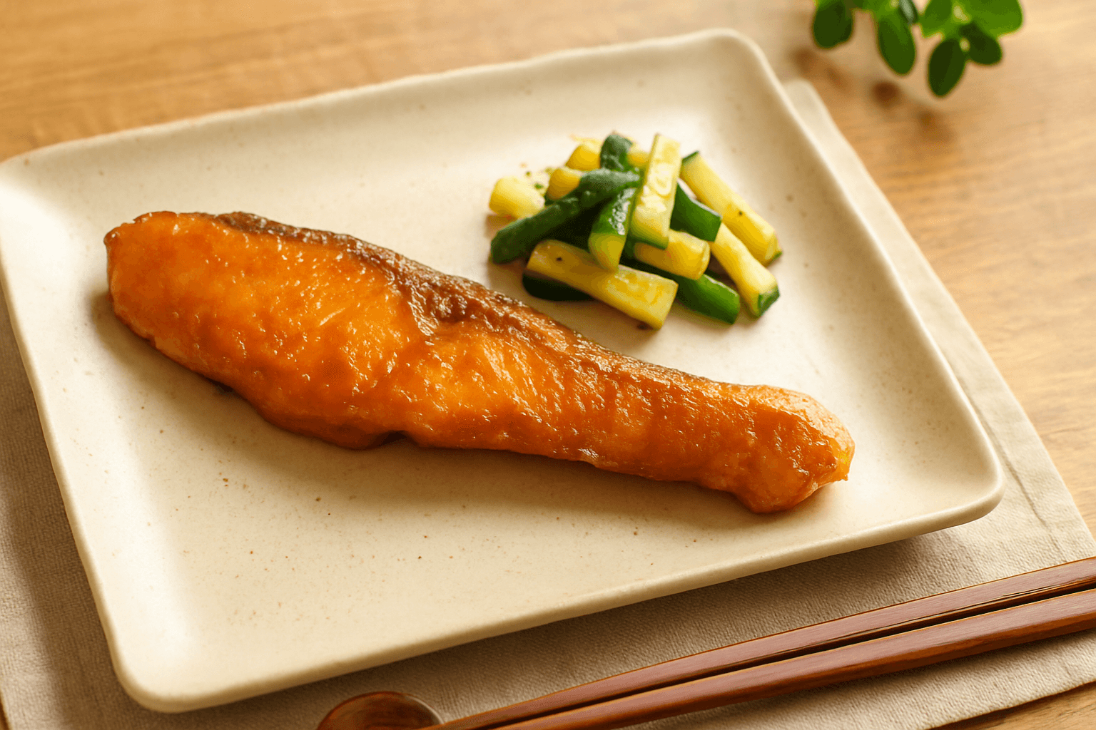 Ginger Salmon (Shogayaki) finished dish