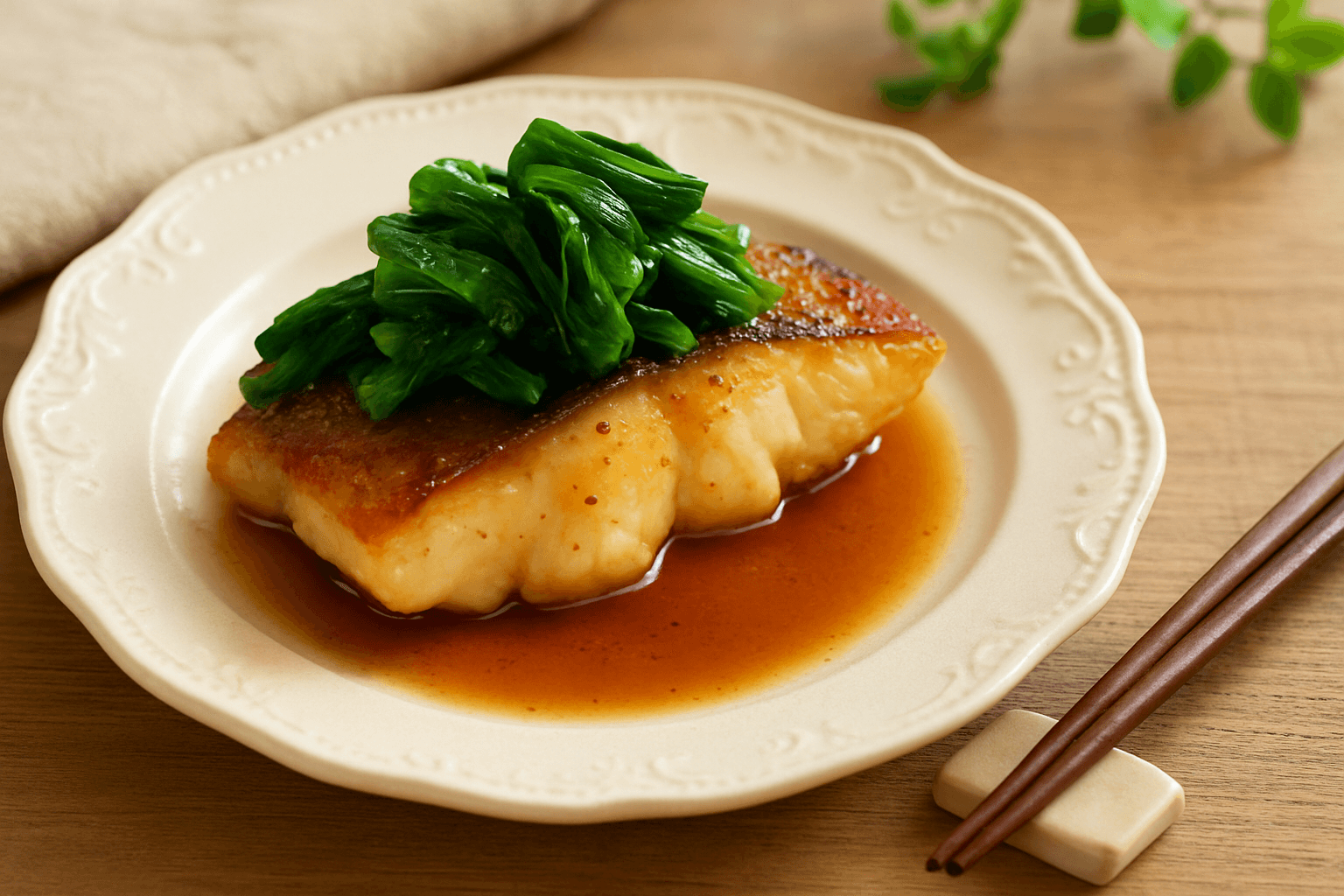 タラのムニエル バター醤油の完成写真